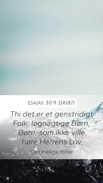 Esajas 30:9 DA1871 Bible Verse Image