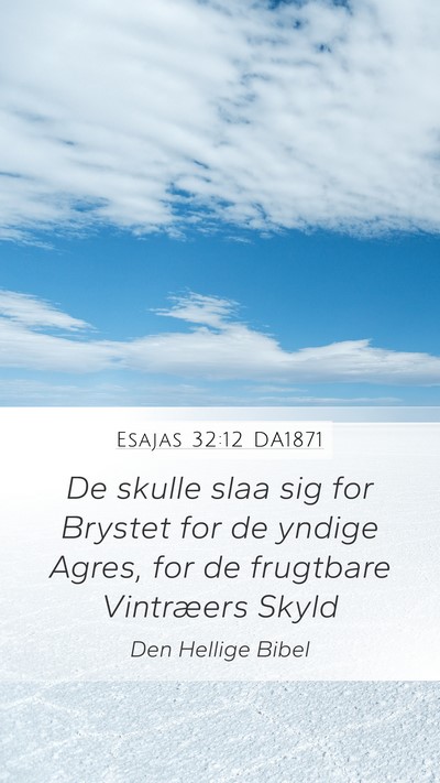 Esajas 32:12 DA1871 Bible Verse Image