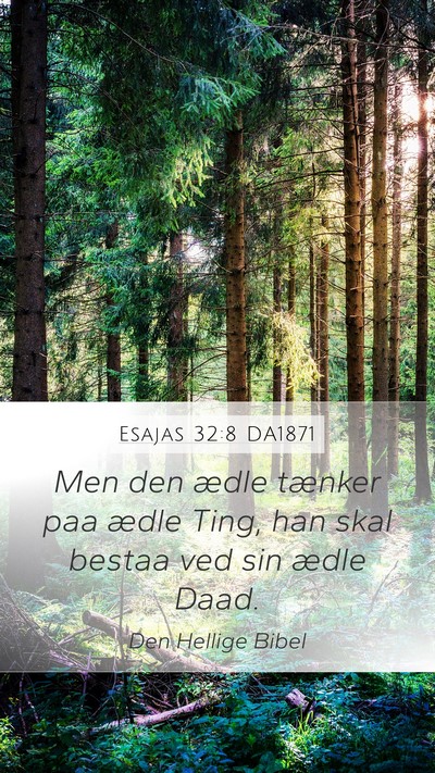 Esajas 32:8 DA1871 Bible Verse Image