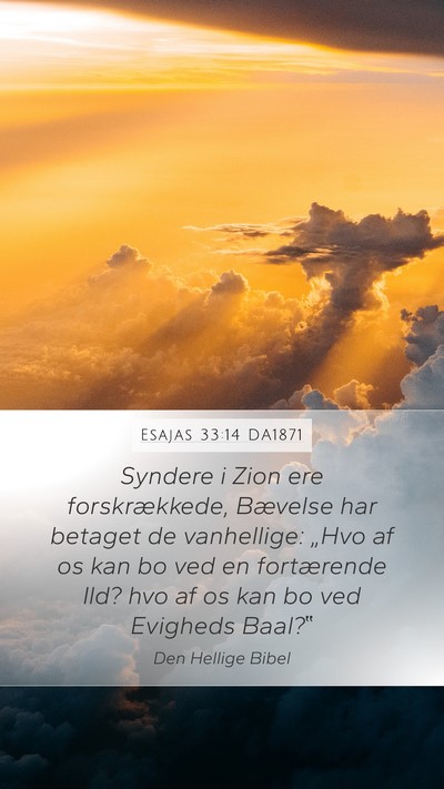 Esajas 33:14 DA1871 Bible Verse Image