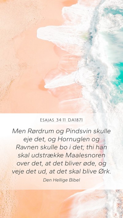 Esajas 34:11 DA1871 Bible Verse Image