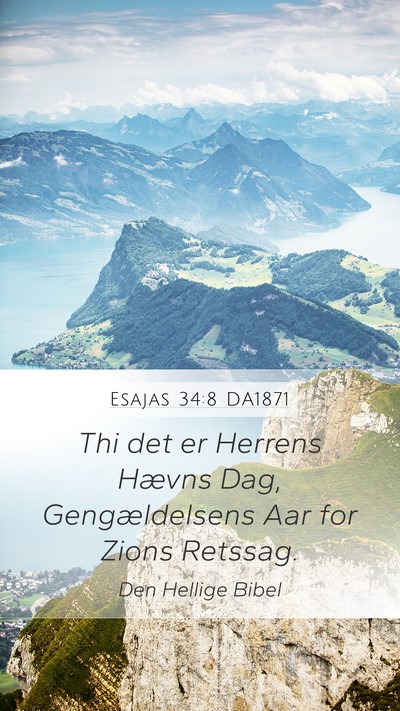 Esajas 34:8 DA1871 Bible Verse Image