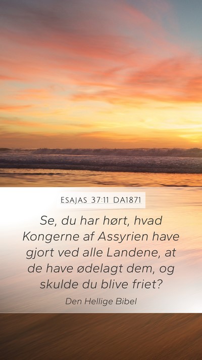 Esajas 37:11 DA1871 Bible Verse Image
