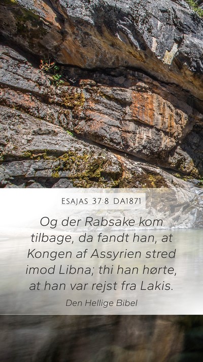 Esajas 37:8 DA1871 Bible Verse Image