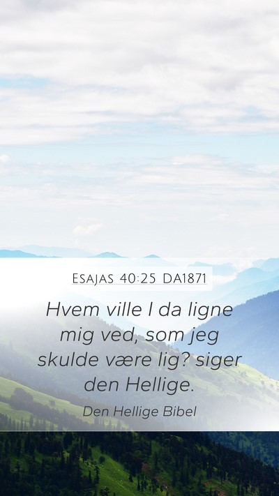 Esajas 40:25 DA1871 Bible Verse Image