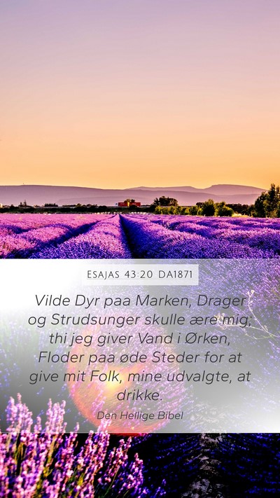 Esajas 43:20 DA1871 Bible Verse Image