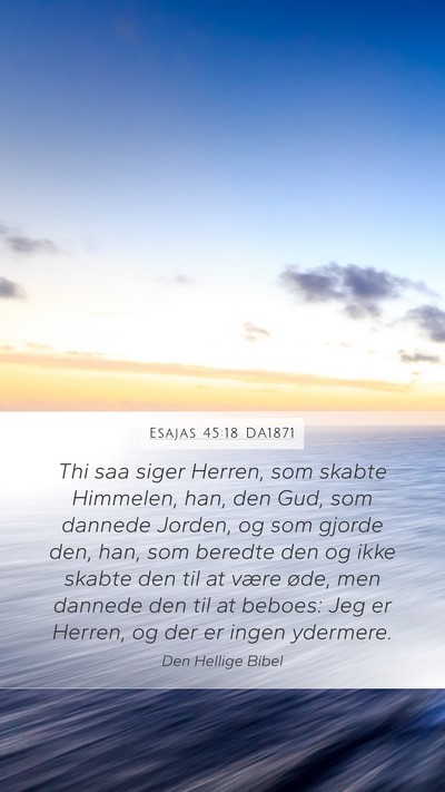 Esajas 45:18 DA1871 Bible Verse Image