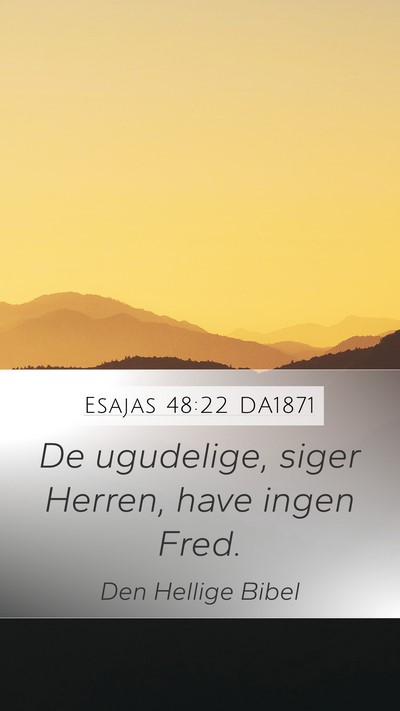 Esajas 48:22 DA1871 Bible Verse Image