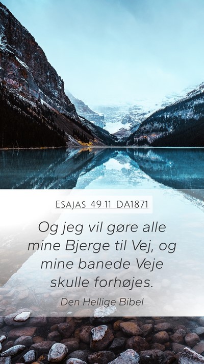 Esajas 49:11 DA1871 Bible Verse Image