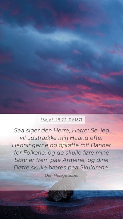 Esajas 49:22 DA1871 Bible Verse Image