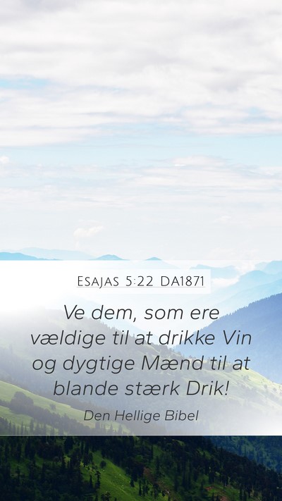 Esajas 5:22 DA1871 Bible Verse Image
