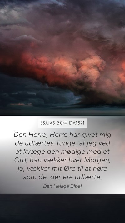 Esajas 50:4 DA1871 Bible Verse Image