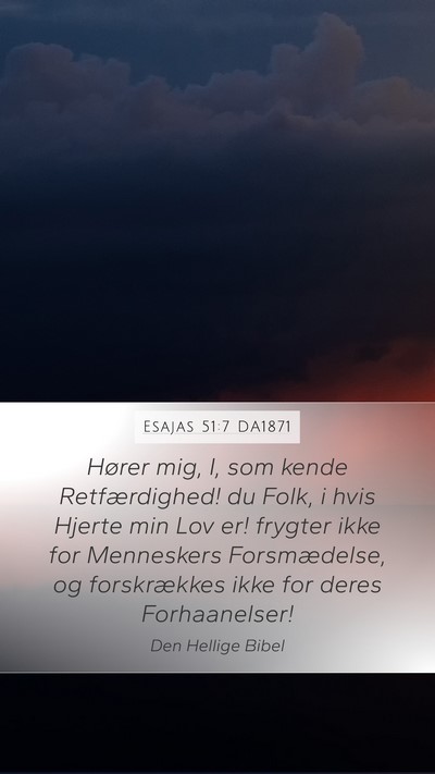 Esajas 51:7 DA1871 Bible Verse Image