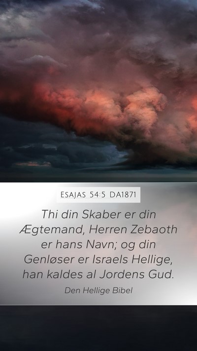 Esajas 54:5 DA1871 Bible Verse Image