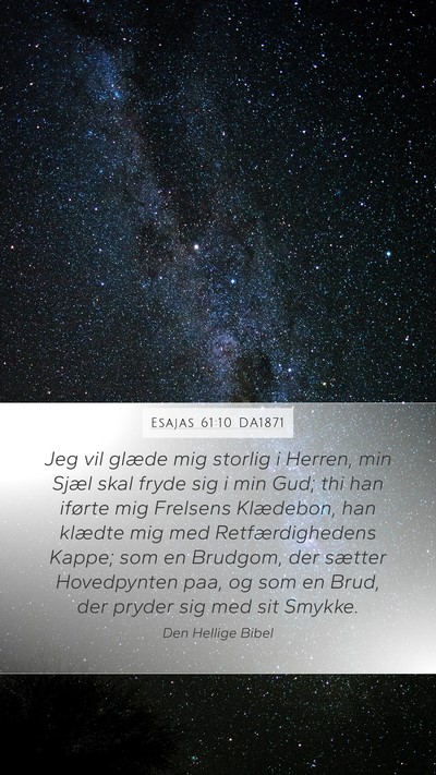 Esajas 61:10 DA1871 Bible Verse Image