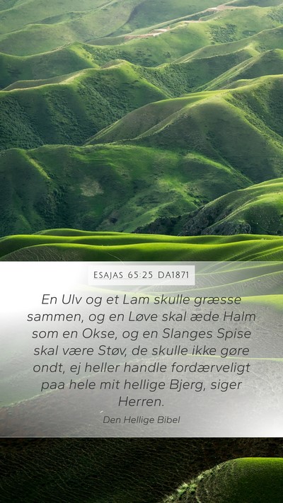 Esajas 65:25 DA1871 Bible Verse Image