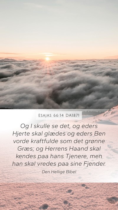 Esajas 66:14 DA1871 Bible Verse Image