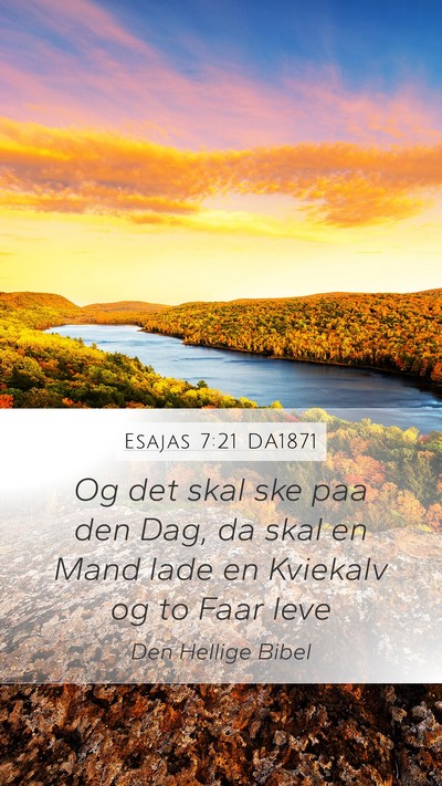 Esajas 7:21 DA1871 Bible Verse Image