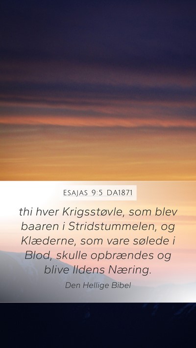 Esajas 9:5 DA1871 Bible Verse Image