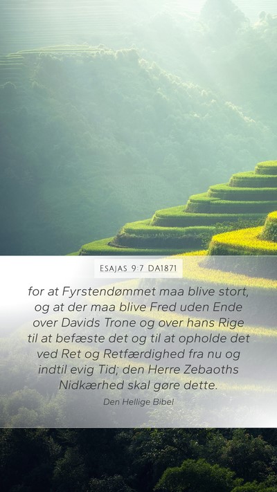 Esajas 9:7 DA1871 Bible Verse Image