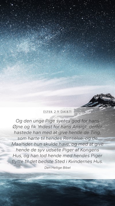Ester 2:9 DA1871 Bible Verse Image