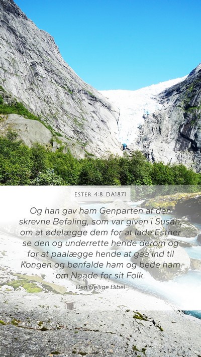 Ester 4:8 DA1871 Bible Verse Image