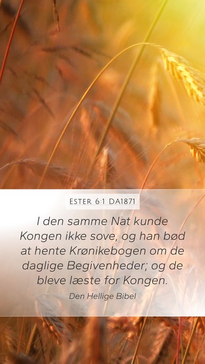 Ester 6:1 DA1871 Bible Verse Image