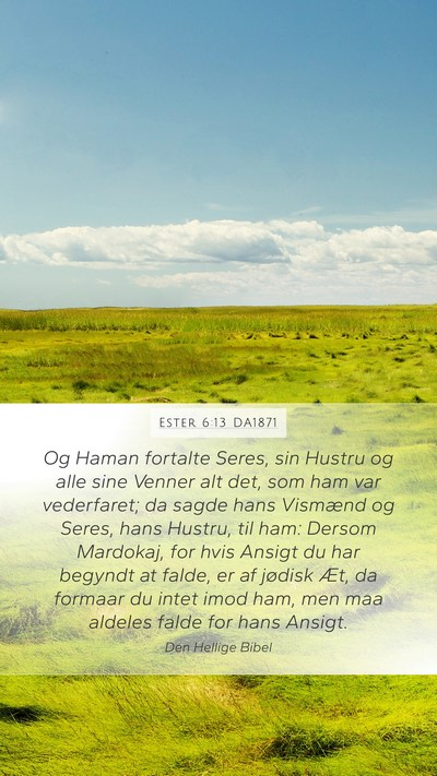 Ester 6:13 DA1871 Bible Verse Image
