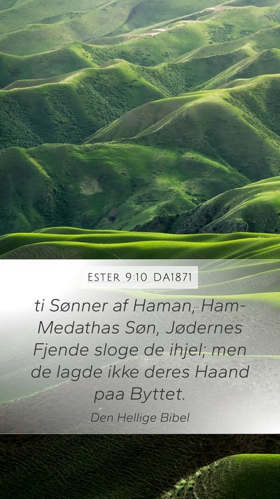 Ester 9:10 DA1871 Bible Verse Image