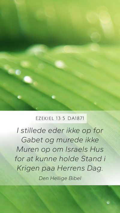 Ezekiel 13:5 DA1871 Mobile Phone Wallpaper - I stillede eder ikke op for Gabet og murede ikke - Mobile Bible Verse Wallpaper