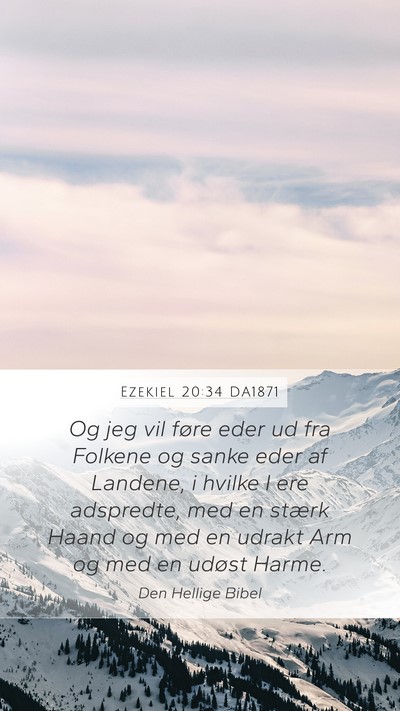 Ezekiel 20:34 DA1871 Bible Verse Image
