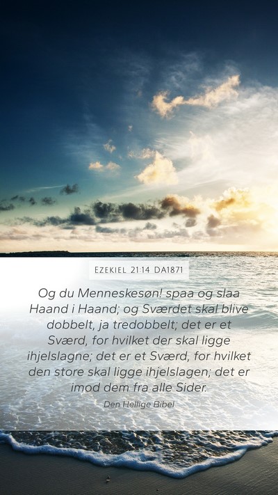 Ezekiel 21:14 DA1871 Bible Verse Image