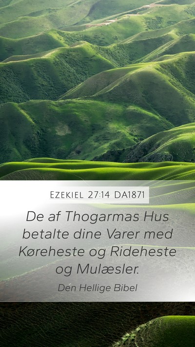 Ezekiel 27:14 DA1871 Bible Verse Image