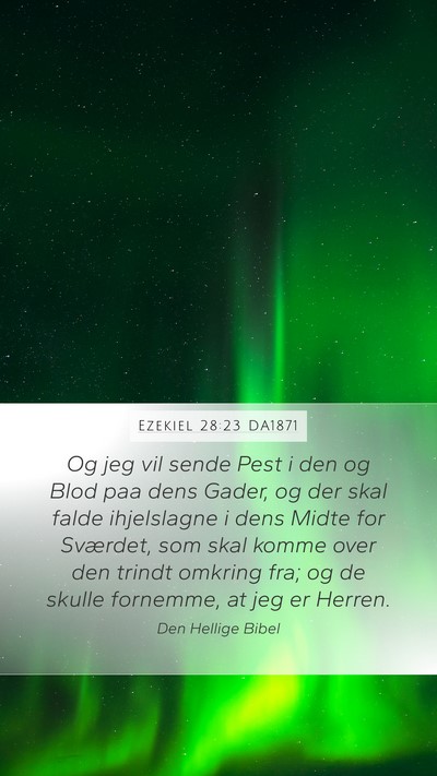 Ezekiel 28:23 DA1871 Bible Verse Image