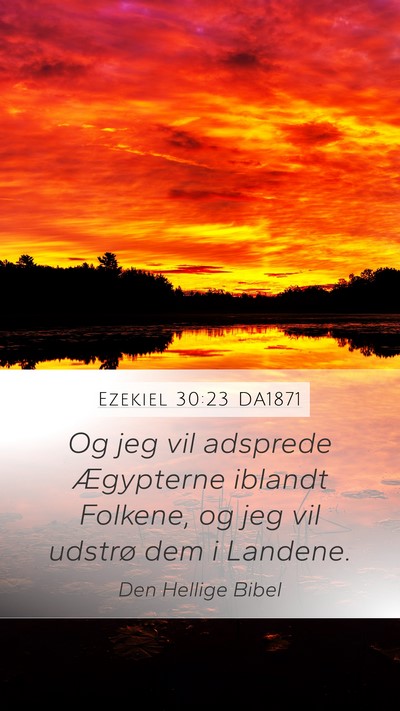 Ezekiel 30:23 DA1871 Bible Verse Image