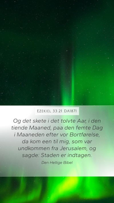 Ezekiel 33:21 DA1871 Bible Verse Image