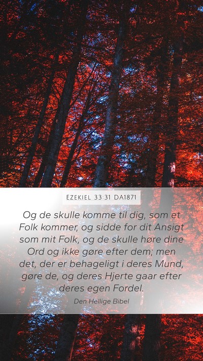 Ezekiel 33:31 DA1871 Bible Verse Image