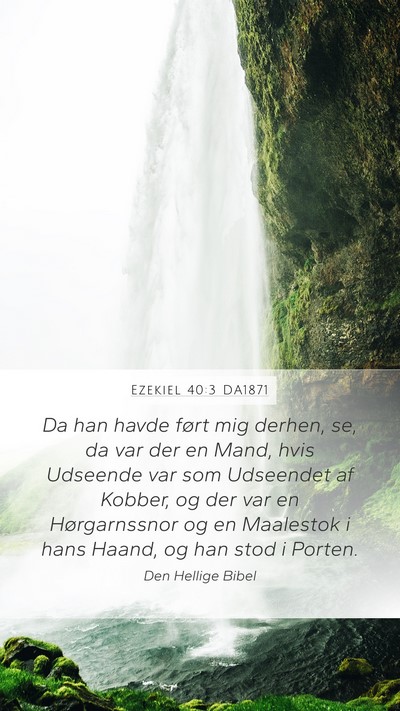 Ezekiel 40:3 DA1871 Bible Verse Image