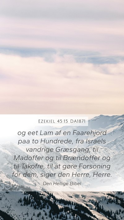 Ezekiel 45:15 DA1871 Bible Verse Image