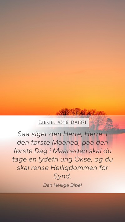Ezekiel 45:18 DA1871 Bible Verse Image