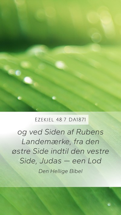 Ezekiel 48:7 DA1871 Mobile Phone Wallpaper - og ved Siden af Rubens Landemærke, fra den - Mobile Bible Verse Wallpaper