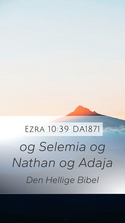 Ezra 10:39 DA1871 Bible Verse Image