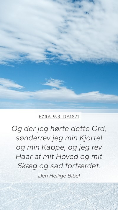 Ezra 9:3 DA1871 Bible Verse Image