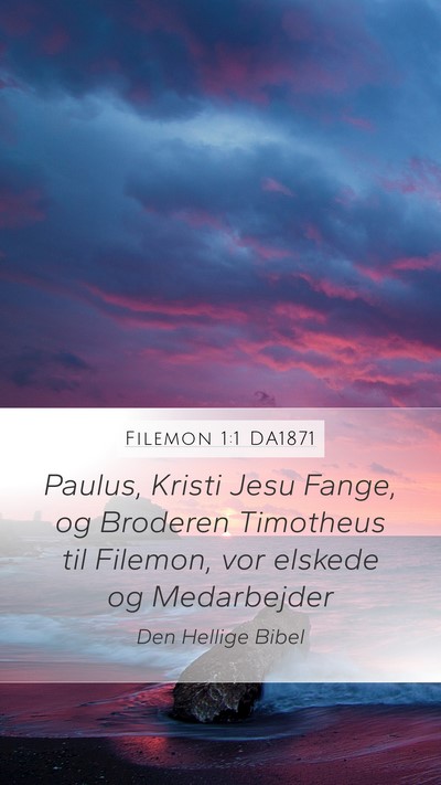 Filemon 1:1 DA1871 Mobile Phone Wallpaper - Paulus, Kristi Jesu Fange, og Broderen Timotheus - Mobile Bible Verse Wallpaper