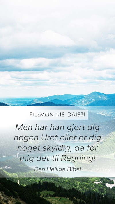 Filemon 1:18 DA1871 Mobile Phone Wallpaper - Men har han gjort dig nogen Uret eller er dig - Mobile Bible Verse Wallpaper