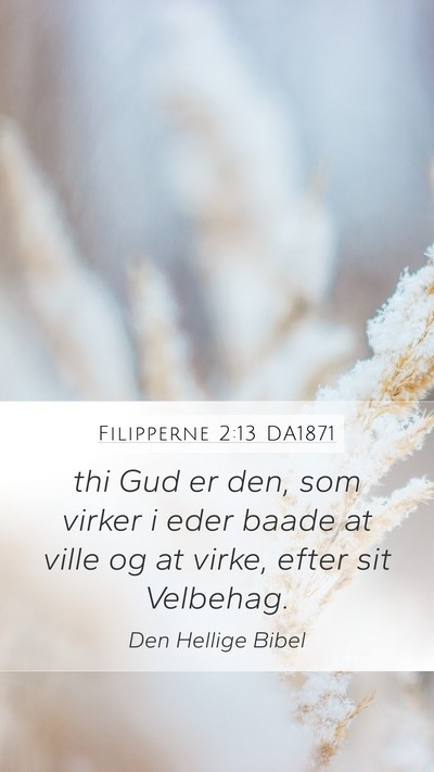 Filipperne 2:13 DA1871 Bible Verse Image