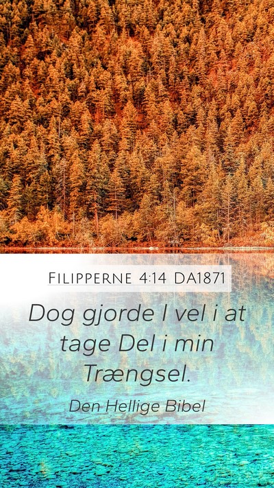 Filipperne 4:14 DA1871 Bible Verse Image
