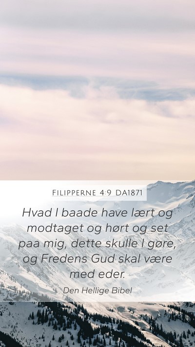Filipperne 4:9 DA1871 Bible Verse Image