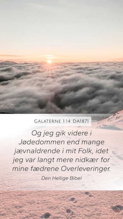 Galaterne 1:14 DA1871 Bible Verse Image