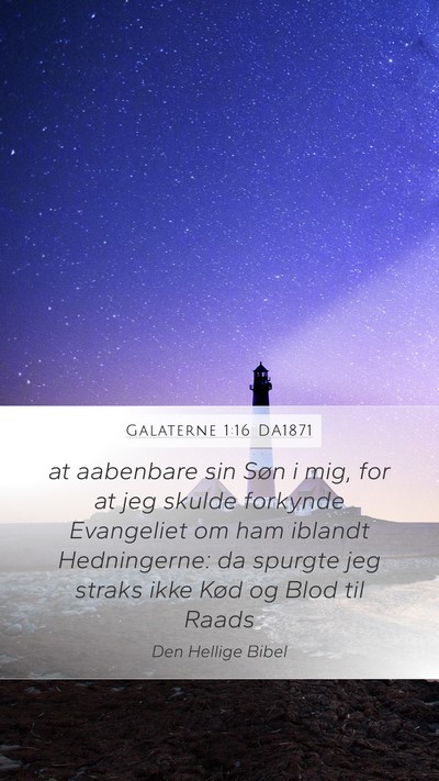 Galaterne 1:16 DA1871 Bible Verse Image